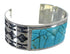 Sterling Silver Turquoise Southwest Well-Built Cuff Bracelet CX49275